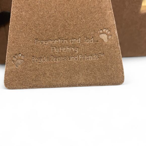 Frogmorton and Tad Frog Picture Frame 4X6 Resin Fly Fishing Dad & Son Boyds Bear - Picture 9 of 11